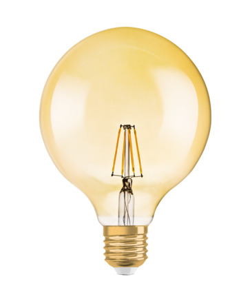 OSRAM Vintage 1906 LED CL GLOBE125  FIL GOLD 55 non-dim  7W/825 E27