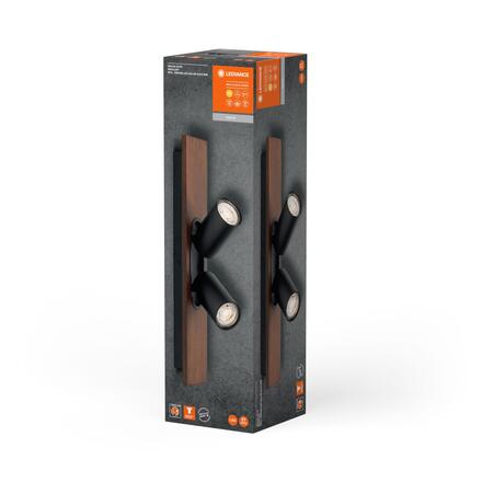 LEDVANCE LED nástěnné a stropní bodové svítidlo Mercury GU10 černé 2x3.4W 927 DIM 4058075828063