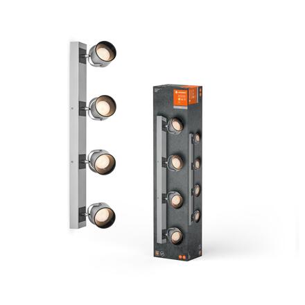 LEDVANCE LED nástěnné a stropní bodové svítidlo Jupiter stříbrné 4 spoty 4058075828261