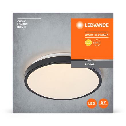 LEDVANCE stropní svítidlo Orbis London 16 W 220-240 V 3000 K 280 mm černé