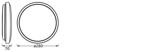 LEDVANCE stropní svítidlo Orbis London 16 W 220-240 V 3000 K 280 mm černé