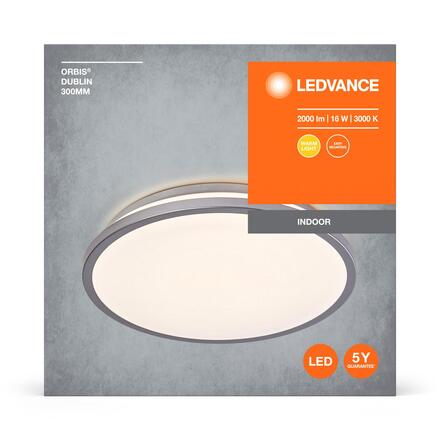 LEDVANCE stropní svítidlo Orbis Dublin 16 W 220-240 V 3000 K 1100 lm 30 cm stříbrné