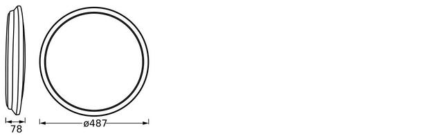 LEDVANCE stropní svítidlo Orbis Dublin 36 W 220-240 V 3000 K 487 mm