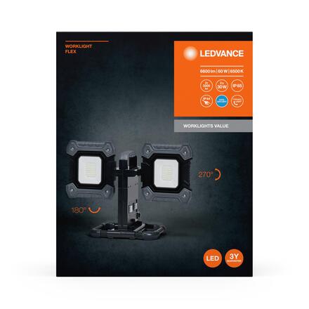 LEDVANCE LED pracovní reflektor VALUE FLEX 2x30W 865 4058075831292