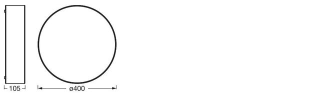 LEDVANCE stropní svítidlo Orbis Paris 2xE27 220-240 V 400 mm černé