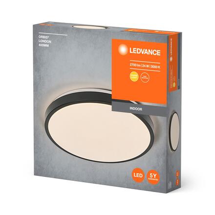 LEDVANCE stropní LED svítidlo Orbis London 24 W 220-240 V 3000 K černé