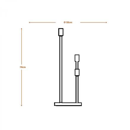 LEDVANCE stojací lampa Stick tmavě šedá 3xE27 4058075833036