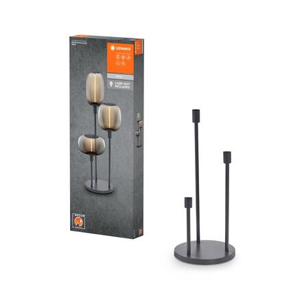 LEDVANCE stojací lampa Stick tmavě šedá 3xE27 4058075833036