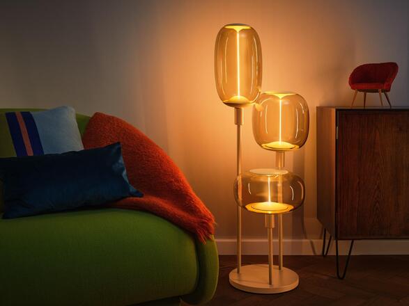 LEDVANCE stojací lampa Stick béžová 3xE27 4058075833111