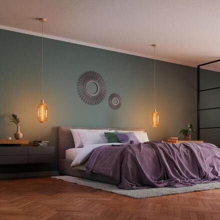 LEDVANCE závěsné svítidlo Vintage 1906 PenduLum Needle béžové 4058075833173