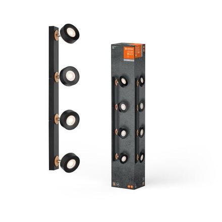 LEDVANCE LED nástěnné a stropní bodové svítidlo Pluto černé 4 spoty 4058075833456