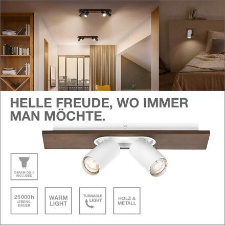 LEDVANCE LED nástěnné a stropní bodové svítidlo Mercury GU10 bílé 2x3.4W 927 DIM 4058075833579