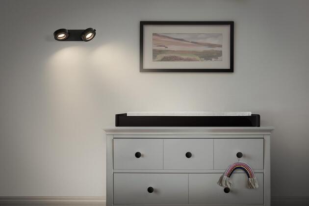 LEDVANCE LED nástěnné a stropní bodové svítidlo Venus černé 2 spoty 4058075833654