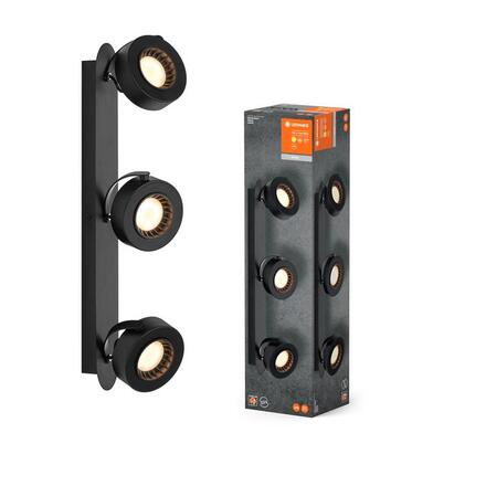 LEDVANCE LED nástěnné a stropní bodové svítidlo Venus černé 3 spoty 4058075833678