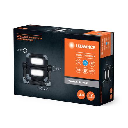 LEDVANCE LED pracovní reflektor VALUE FLEX nabíjecí 7W 865 4058075834026