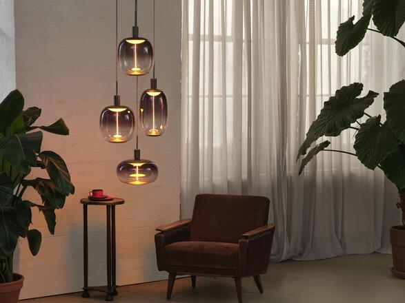 LEDVANCE LED žárovka Vintage 1906 Big Oval 12 W 220-240 V E27 stmívatelná 1800 K kouřová