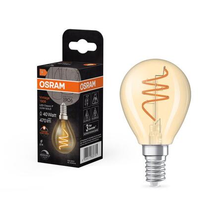 LEDVANCE LED žárovka Vintage 1906 Classic P 4,9 W E14 2200 K stmívatelná