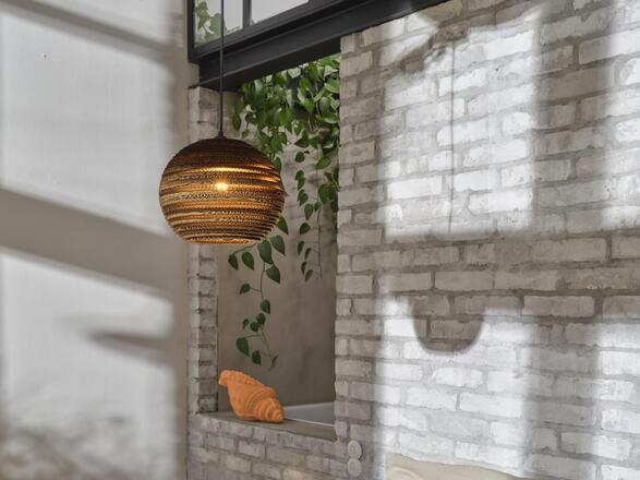 LEDVANCE závěsné svítidlo Cardboard Ball E27 hnědé 4058075837102