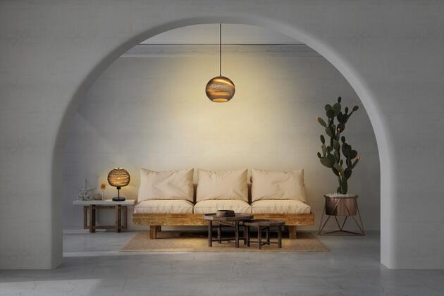 LEDVANCE závěsné svítidlo Cardboard Ball E27 hnědé 4058075837102