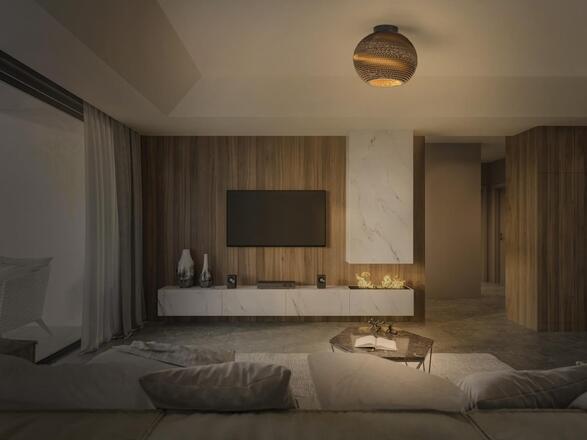 LEDVANCE stropní svítidlo Cardboard Ball E27 hnědé 4058075837126