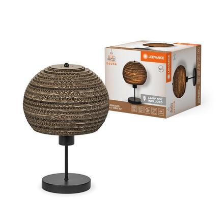 LEDVANCE stolní lampa Cardboard Ball E27 hnědá 4058075837140