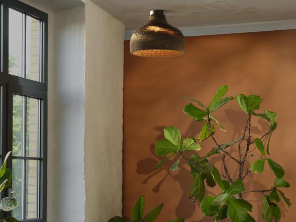 LEDVANCE stropní svítidlo Cardboard Hat E27 hnědé 4058075837225