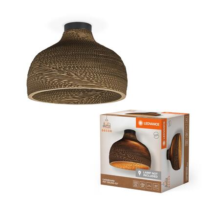 LEDVANCE stropní svítidlo Cardboard Hat E27 hnědé 4058075837225