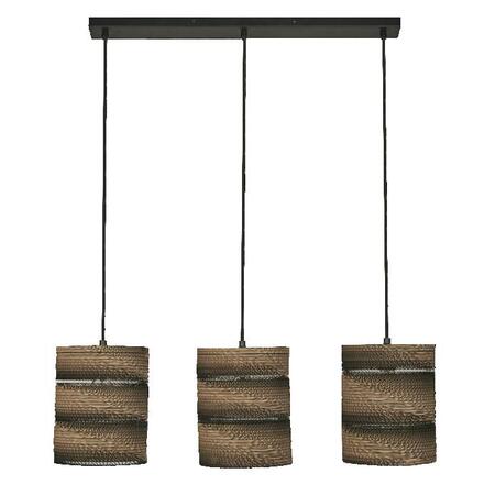 LEDVANCE závěsné svítidlo Cardboard Cylinder 3xE27 hnědé 4058075837263