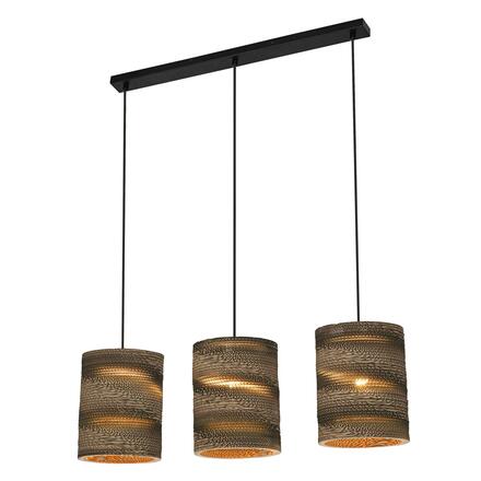 LEDVANCE závěsné svítidlo Cardboard Cylinder 3xE27 hnědé 4058075837263