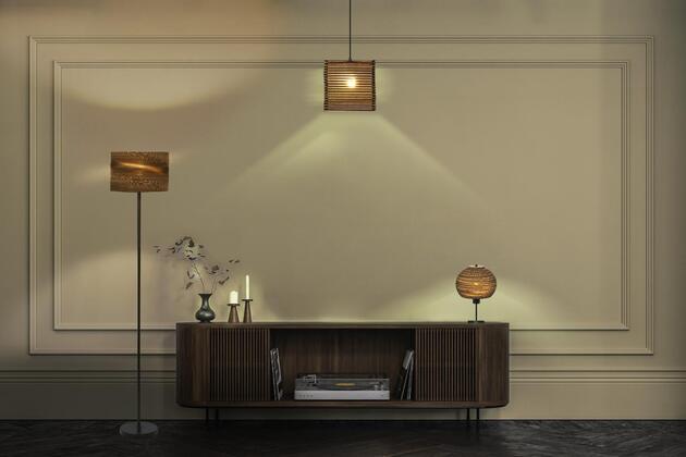 LEDVANCE stojací lampa Cardboard Cylinder E27 hnědá 4058075837324