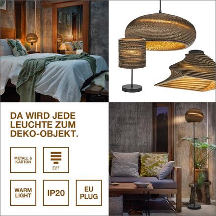 LEDVANCE stropní svítidlo Cardboard Oval 3xE27 hnědé 4058075837348