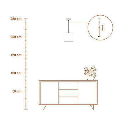 LEDVANCE závěsné svítidlo Cardboard Square E27 hnědé 4058075837362