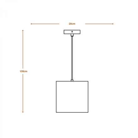 LEDVANCE závěsné svítidlo Cardboard Square E27 hnědé 4058075837362