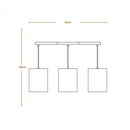 LEDVANCE závěsné svítidlo Cardboard Square 3xE27 hnědé 4058075837386