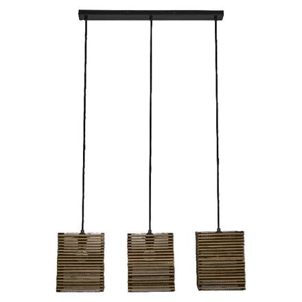 LEDVANCE závěsné svítidlo Cardboard Square 3xE27 hnědé 4058075837386