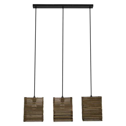 LEDVANCE závěsné svítidlo Cardboard Square 3xE27 hnědé 4058075837386