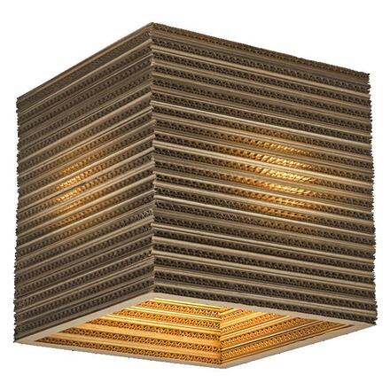 LEDVANCE stropní svítidlo Cardboard Square E27 hnědé 4058075837409