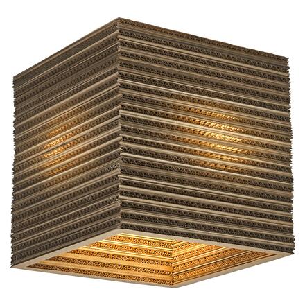 LEDVANCE stropní svítidlo Cardboard Square E27 hnědé 4058075837409