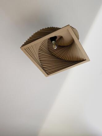 LEDVANCE stropní svítidlo Cardboard Square Turn E27 hnědé 4058075837461