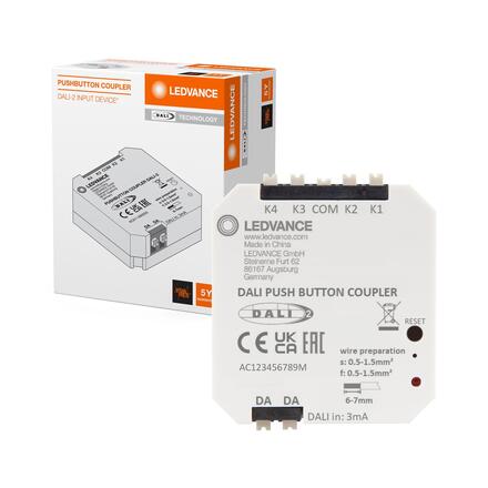 LEDVANCE DALI-2 tlačítkový spínačový modul 16 V stmívatelný