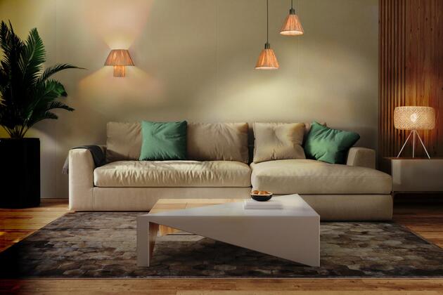 LEDVANCE závěsné svítidlo Raffia 1xE27 zelené 4058075838154