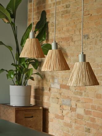 LEDVANCE závěsné svítidlo Raffia lineární 3xE27 zelené 4058075838178