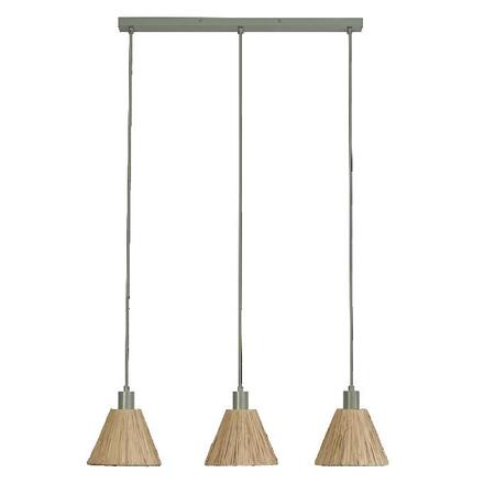 LEDVANCE závěsné svítidlo Raffia lineární 3xE27 zelené 4058075838178
