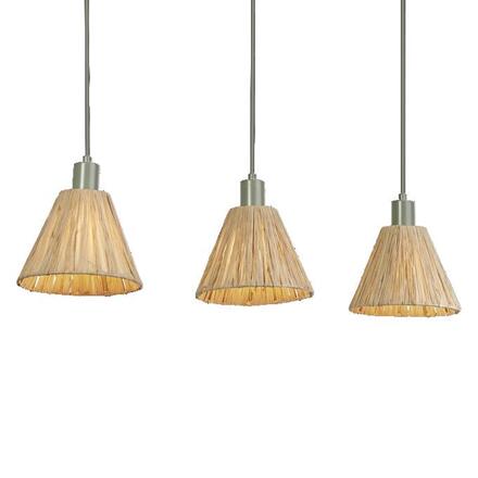 LEDVANCE závěsné svítidlo Raffia lineární 3xE27 zelené 4058075838178