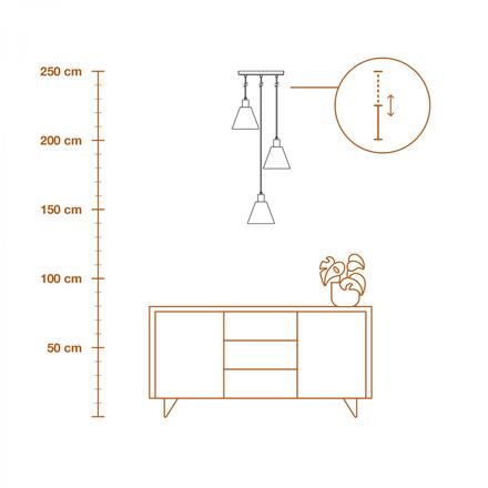 LEDVANCE závěsné svítidlo Raffia 3xE27 zelené 4058075838192