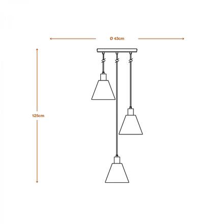 LEDVANCE závěsné svítidlo Raffia 3xE27 zelené 4058075838192