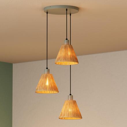 LEDVANCE závěsné svítidlo Raffia 3xE27 zelené 4058075838192