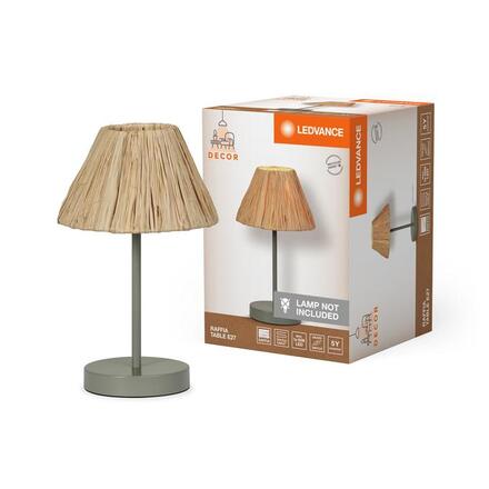 LEDVANCE stolní lampa Raffia E27 zelená 4058075838215
