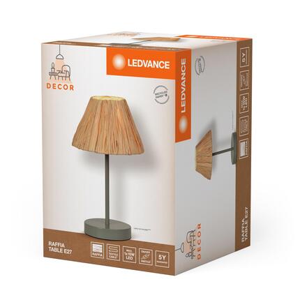LEDVANCE stolní lampa Raffia E27 zelená 4058075838215