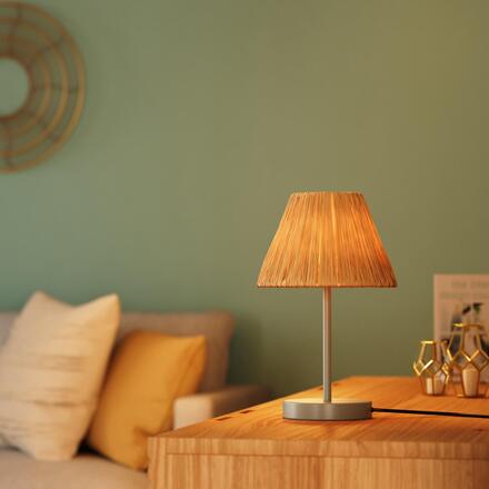 LEDVANCE stolní lampa Raffia E27 zelená 4058075838215